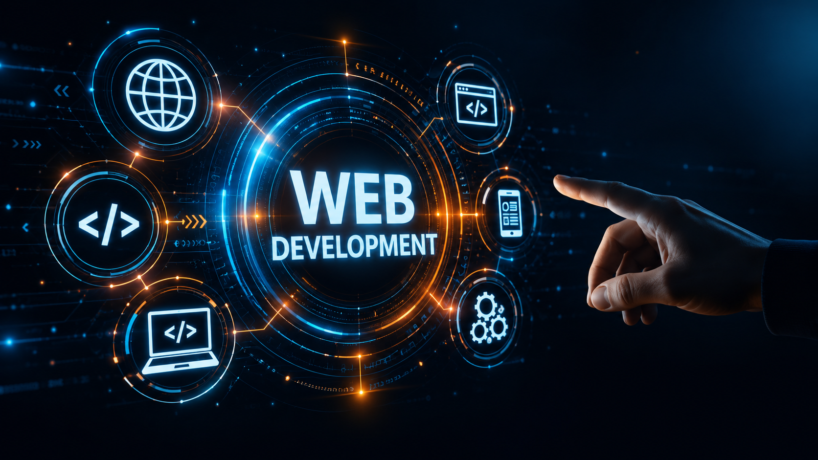 Responsive website development interface for modern business websites